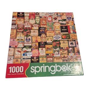Springbok Off the Vine Wine Bottle Labels 1000 pc Jigsaw Puzzle
